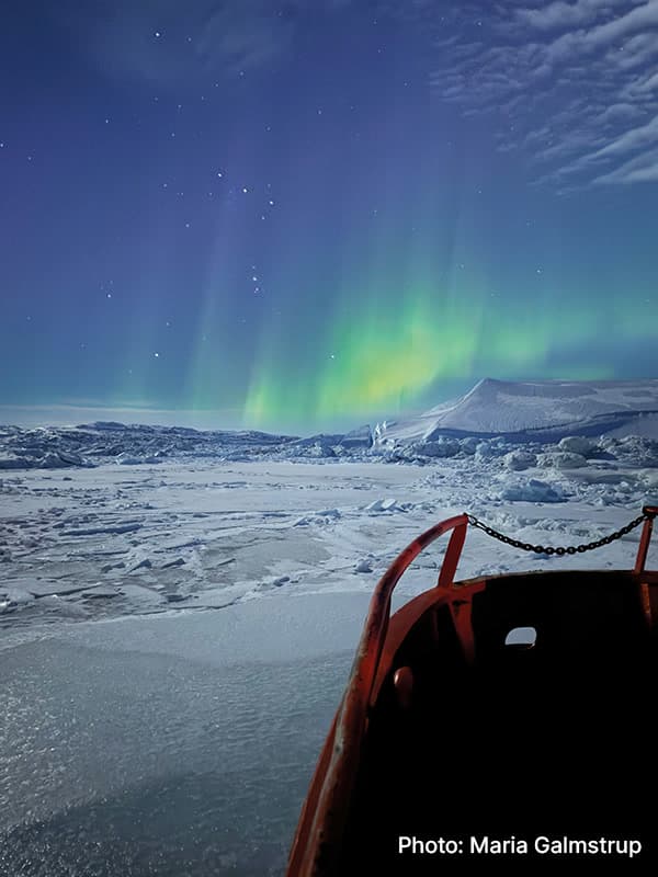 Nordlys på vandet